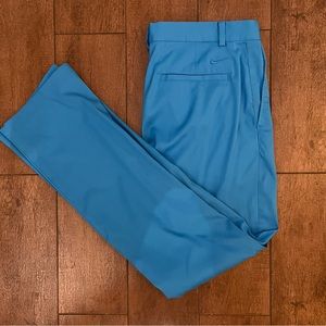 Nike Dri-fit long golf pants. Size 32-32 (medium). Bright blue color.